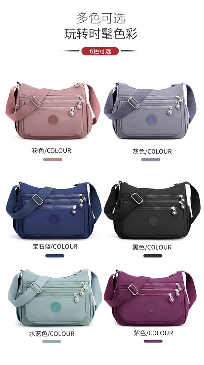 Nylon Cloth Multi-Layer Shoulder Bag Lightweight Simple Casual Crossbody Bag 2025 New Large Capacity Mother's Money Bag