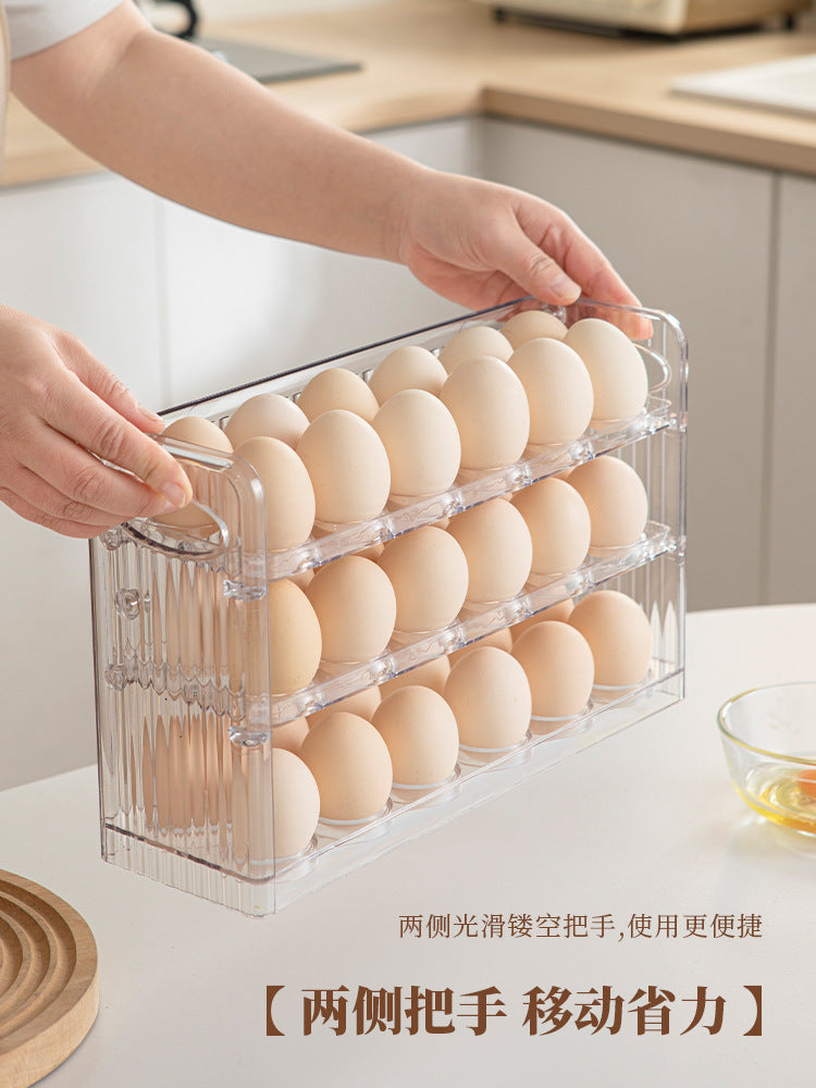 Egg Storage Box for Refrigerator Side Door, Egg Carton Holder, Food-Grade Special Transparent Storage and Preservation Box with Lid