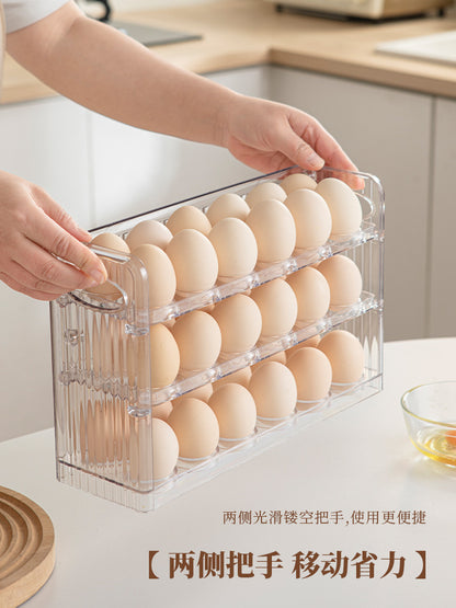 Egg Storage Box for Refrigerator Side Door, Egg Carton Holder, Food-Grade Special Transparent Storage and Preservation Box with Lid