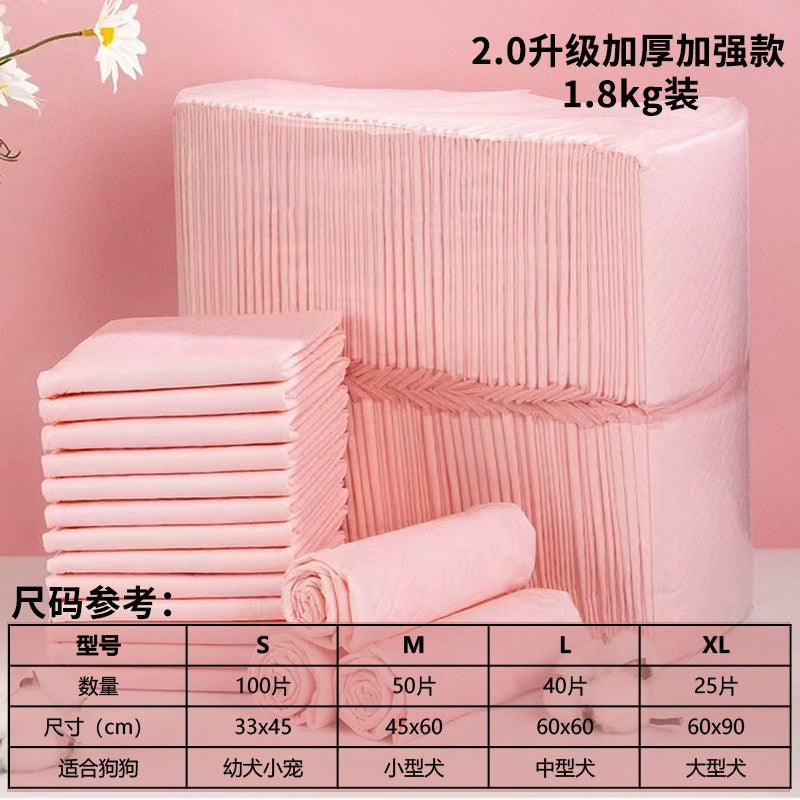 Thickened Bamboo Charcoal Deodorizing Pet Pee Pads, Absorbent Pads for Dogs and Cats, Suitable for Teddy Dogs, Available for Dropshipping