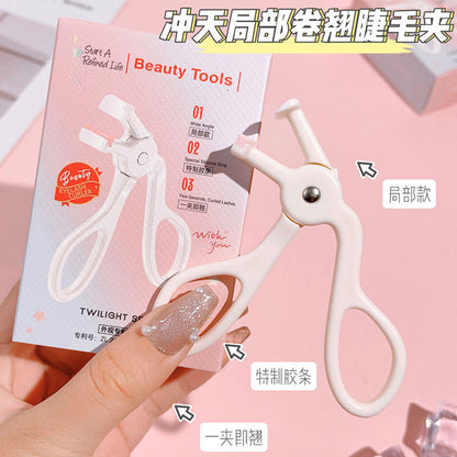 Snow Belle's New Cat Paw Eyelash Curler Wholesale Curling Tool Easy to Use with Silicone Strip Beauty Wide-Angle Eyelashes