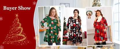 2024 autumn and winter Halloween Christmas holiday color casual T-shirt dress