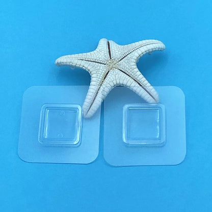 No-Drill Adhesive Storage Rack Patch Wholesale Accessories, Adhesive Hooks, Square Wall-Mounted Plastic Flat Buckle Clips