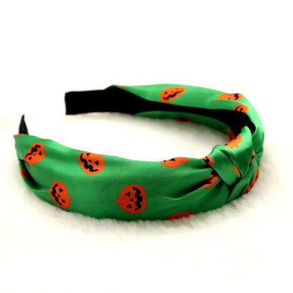 Cross-border wholesale Amazon Halloween pumpkin knotted hairband high cranial top headband hairpin high sense hair cave hair accessories