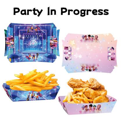 Amazon's New Pop Hunter Witch Group Theme Birthday Party Supplies Set Paper Plate Tissue Tablecloth Decoration