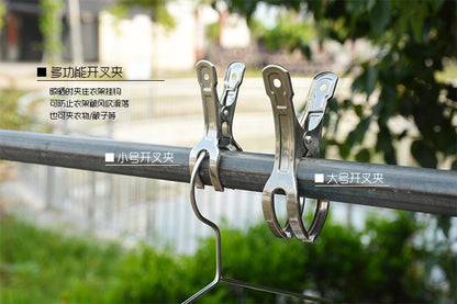 huazhen Stainless Steel Clip Spring Clip Quilt Clip Opening Windproof Clip Clothes Clip Hosiery Rack Drying Quilt Clip Fishtail Clip