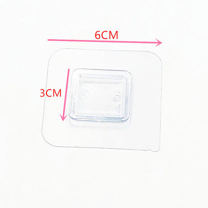 No-Drill Adhesive Storage Rack Patch Wholesale Accessories, Adhesive Hooks, Square Wall-Mounted Plastic Flat Buckle Clips