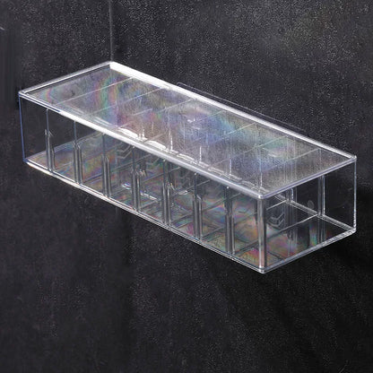 Desktop Wall Hanging Storage Box with Transparent Acrylic Cosmetics Bathroom Stationery Station Kitchen Storage Rack Bedside