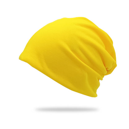 Cross-Border New Style Solid Color Slouchy Beanie, Popular Double-Layer Pullover Hat, Thin Postpartum Hat, Cold Weather Hat Wholesale