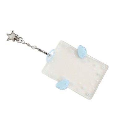 Original Ins Wind Wings Star Small Card Cover Acrylic Hard Card Cover Angel Small Card Card Card Card Card Film Card Cover