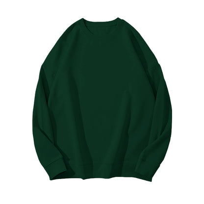 Solid Color Velvet Sweatshirt for Women in Autumn and Winter Korean Style Loose Casual Top T-Shirt Female Student Couple Outwear Bottoming Shirt