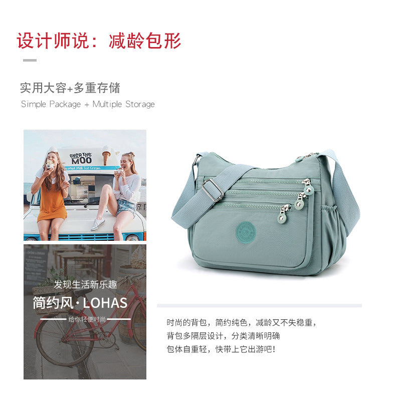 Nylon Cloth Multi-Layer Shoulder Bag Lightweight Simple Casual Crossbody Bag 2025 New Large Capacity Mother's Money Bag