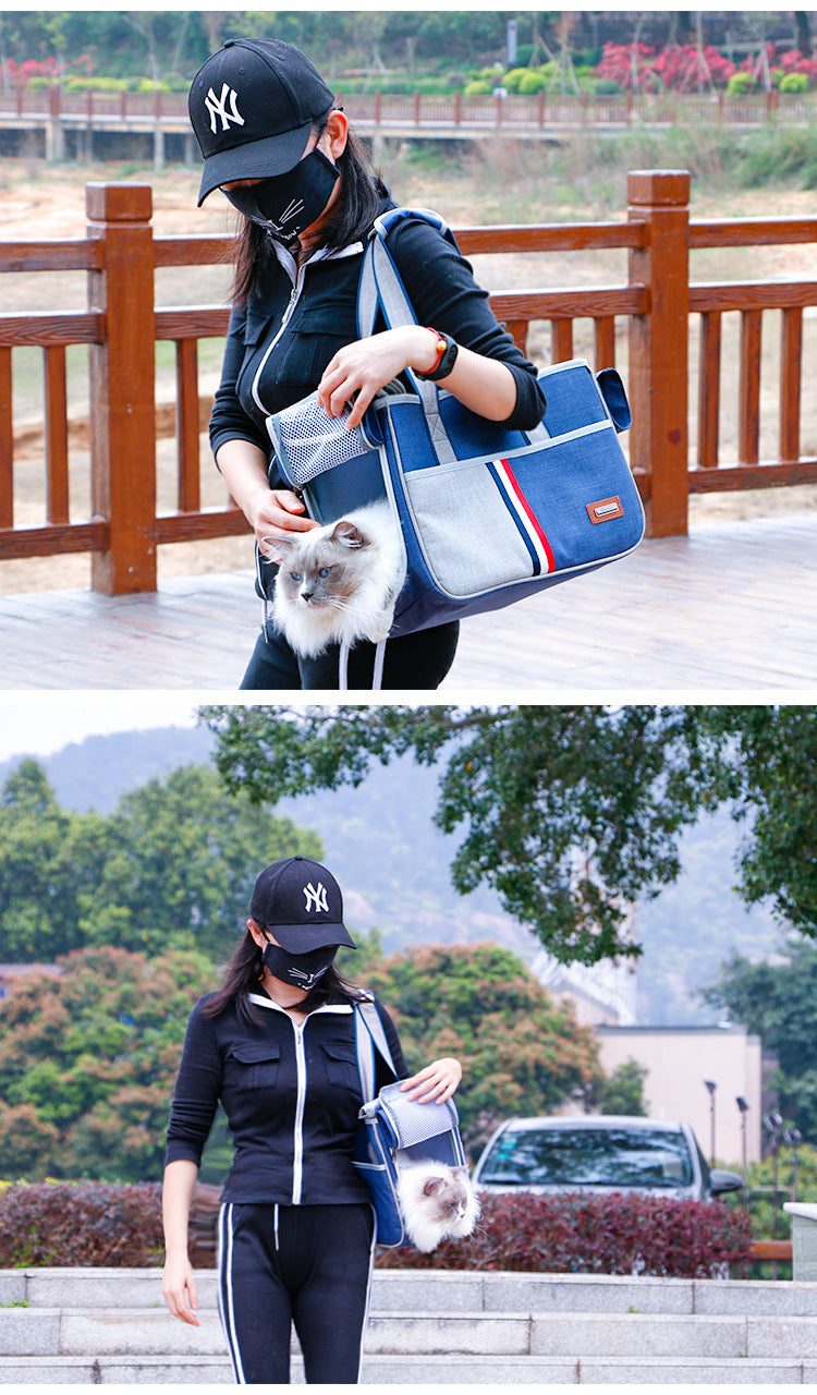 Cat Bag, Pet Bag, Large-Capacity Cat Bag, Dog Outing Shoulder Cross-Body Backpack, a Must-Have for Pet Travel