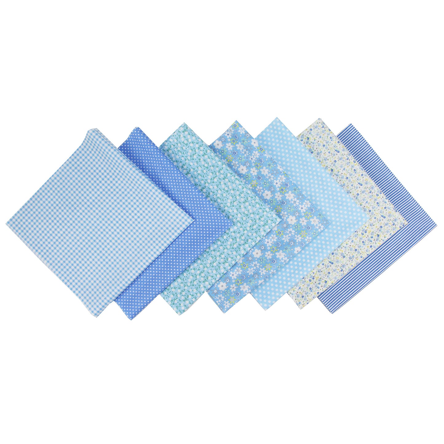 7 Color Patchwork Cloth Group Plain Flower Cloth Broken Plaid Dot DIY Cotton Small Fresh Plant Printing Cloth