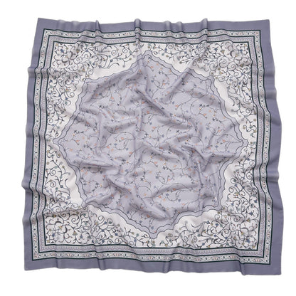 Cross-Border New Product Voile Print 110 Square Scarf Classic Lace Scarf Turban Malaysian Shawl
