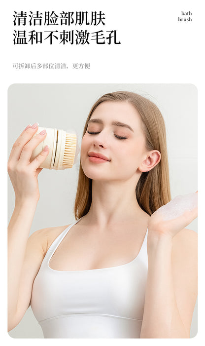 Cross-Border Electric Bath Brush Rotating Multi-Functional Bath Brush Waterproof Lazy Bath Brush Back Rub Bath Instrument Home