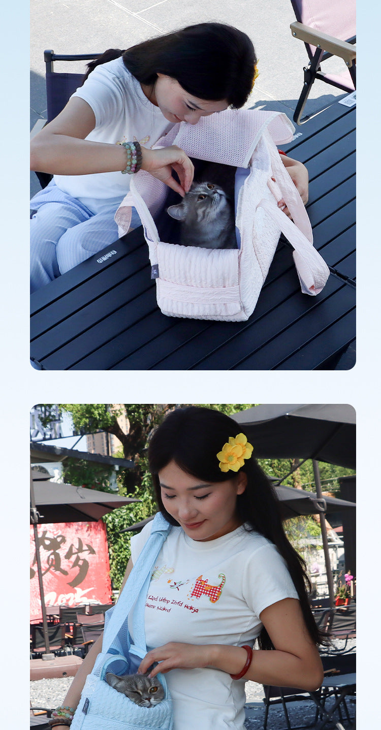 Lace Cat Bag Cat Bag Small Dog Pet Bag Breathable Dog Bag Portable Cat Bag Shoulder Pet Backpack
