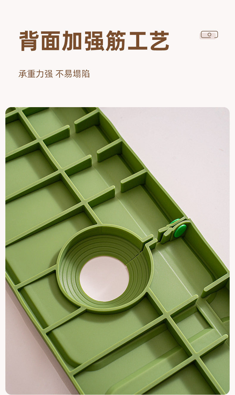 Cross-Border Button Silicone Faucet Drain Pad Kitchen Sink Storage Pad Washbasin Leak-Proof Anti-Slip Pad Wholesale