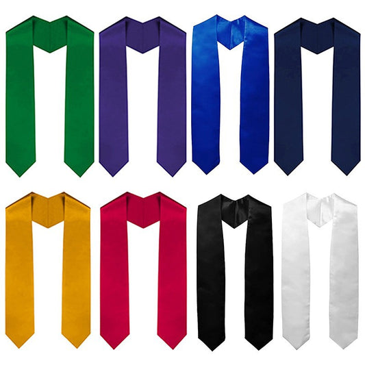 Factory Direct Sales Graduation Season Ribbon Ceremonial Shoulder Strap Solid Color Graduation Ceremonial Ribbon Honor Award Shawl Tassel Gold Stamping