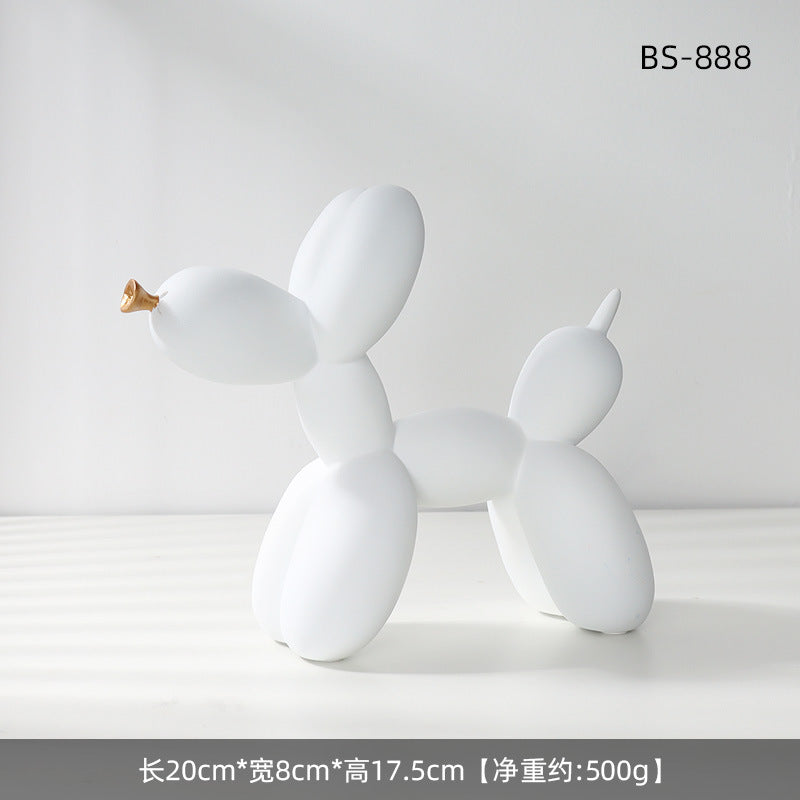 Nordic Light Luxury Blow Dog Ornaments Modern Creative Simple Living Room Desktop TV Cabinet Home Entrance Decorations