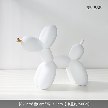 Nordic Light Luxury Blow Dog Ornaments Modern Creative Simple Living Room Desktop TV Cabinet Home Entrance Decorations