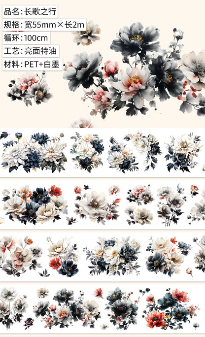 Original hand account tape shell light flower decoration handmade collage diy hand account material wholesale special material pet tape
