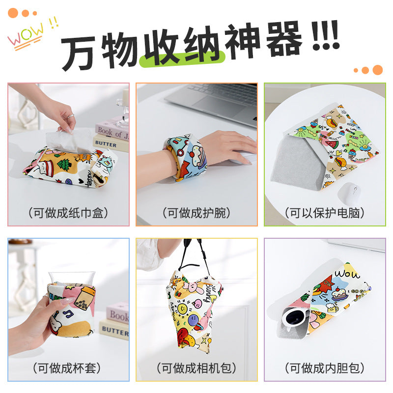Magic Cloth Cosmetic Bag Explosive 100-patch Storage Bag Camera Sleeve Bag Micro Single iPad SLR Protective Cover