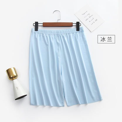 Ice Silk Pajamas Men's Summer Home Shorts Ultra-Thin Breathable Silk Home Pants Large Size Five-Point Pants Can Be Worn Outside
