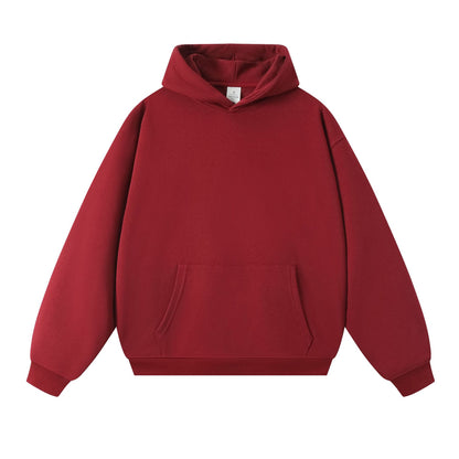 New Style Couple's Loose-Fitting Round-Neck Hooded Sweatshirt, Long-Sleeved Sweatshirt, Heavyweight Pure Cotton 400g Hoodie with Printed Logo