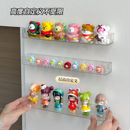 Blind Box Storage Wall Hanging Punch-free Display Stand Acrylic Bubble Mate Hand-made Box Lego Building Blocks Shelf