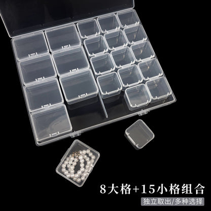 Jewelry Box Jewelry Storage Box Anti-oxidation Box Earrings Card Transparent Multi-compartment Portable Multifunctional Storage Box