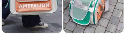 Cat Bag Outgoing Portable Cat Dog Backpack Cat Cage Breathable Crossbody Portable Cat Bag Large Capacity Pet Bag