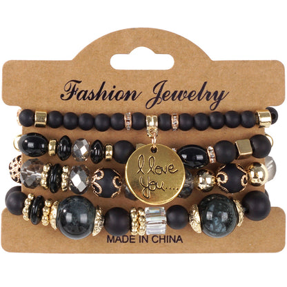 European and American Cross-Border Hot-Selling New Bohemian Bracelets Creative Tassel Multi-Layer Beaded Bracelets Fashion Jewelry
