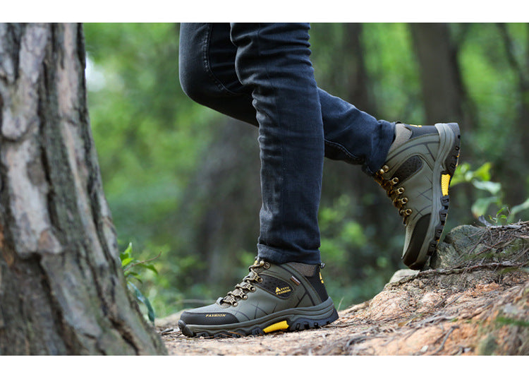 Cross-Border Recommendation for Autumn and Winter Men's Low-Top Outdoor Mountaineering and Hiking Sports Shoes, Men's Non-Slip and Wear-Resistant Work Boots