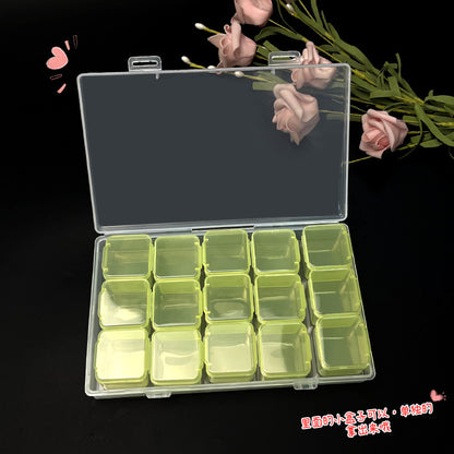 Jewelry Box Jewelry Storage Box Anti-oxidation Box Earrings Card Transparent Multi-compartment Portable Multifunctional Storage Box