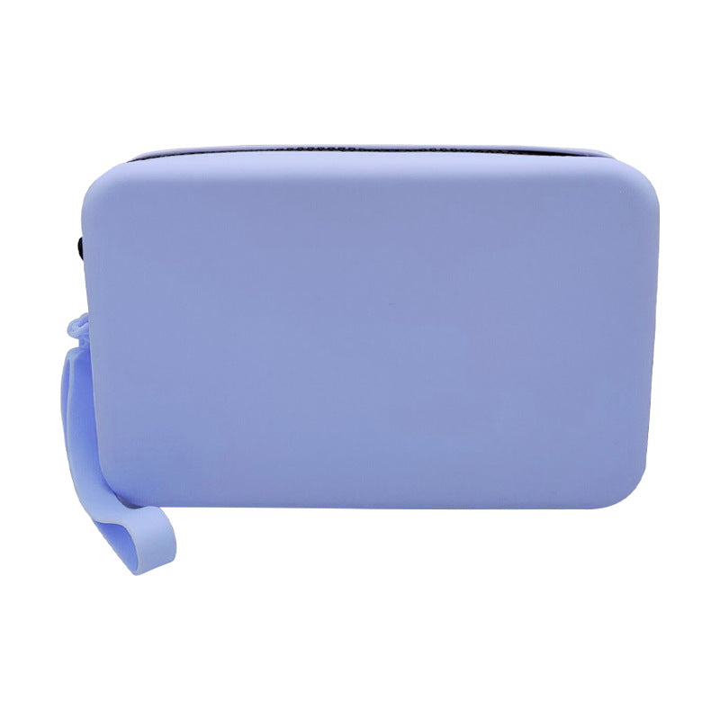 Customizable Silicone Cosmetic Bag Rectangular Travel Portable Silicone Storage Bag Waterproof Toiletry Bag Small Storage Bag