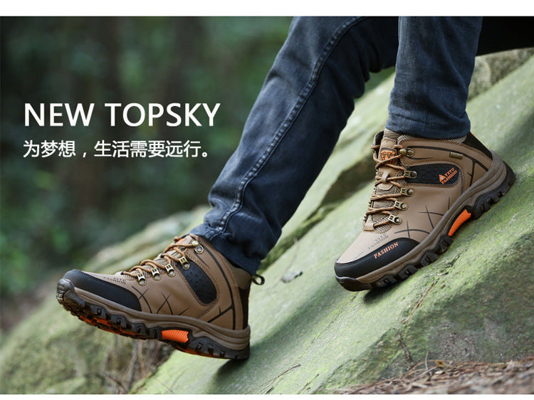Cross-Border Recommendation for Autumn and Winter Men's Low-Top Outdoor Mountaineering and Hiking Sports Shoes, Men's Non-Slip and Wear-Resistant Work Boots
