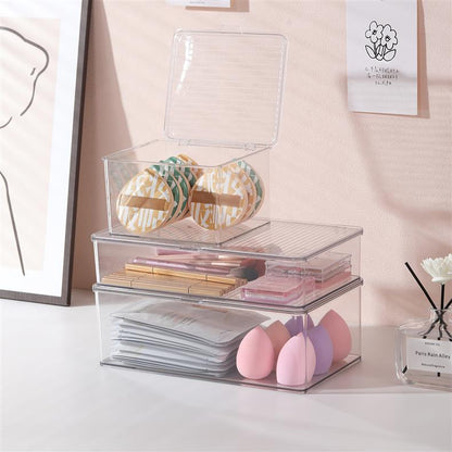 Makeup Cotton Swab Storage Box Makeup Remover Cotton Toothpick Line Acrylic Box Desktop Beauty Egg Cosmetics Storage Box