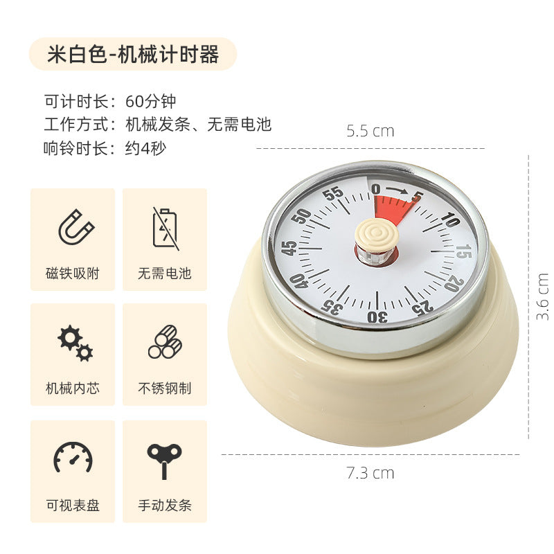Export mechanical timer kitchen cooking timing reminder visual time management alarm clock countdown magnetic attraction