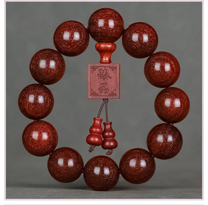 Zambian Blood Sandalwood Buddhist Bead Bracelet, Old Material, Small-Leaf Rosewood, High-Density Golden Star, Wholesale Prayer Bead Wooden Bracelet, Cultural and Artistic Crafts Manufacturer