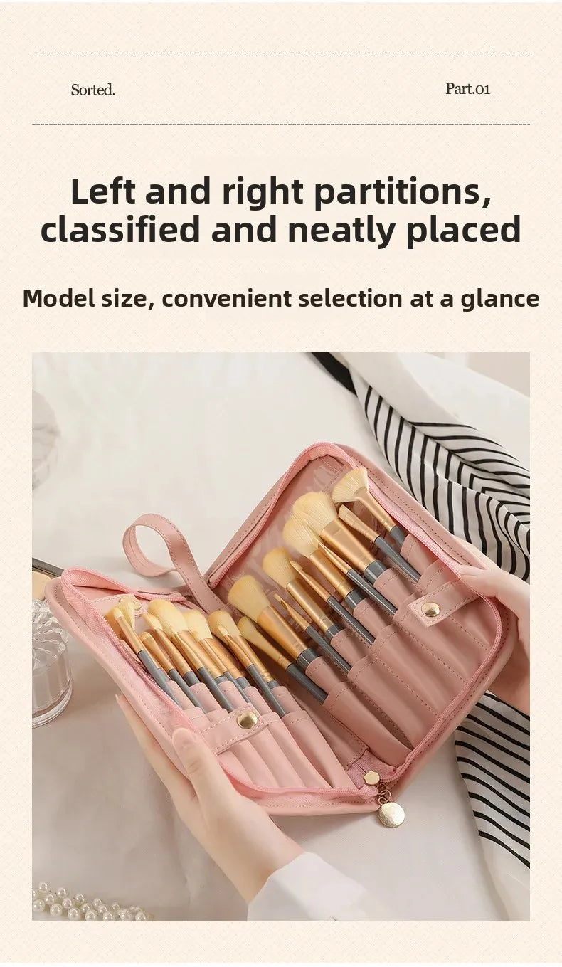 Beilian Makeup Brush Bag Handheld Large Capacity Makeup Brush Storage Bag Portable Tattoo Artist Tool Eyebrow Pencil Bag Wholesale