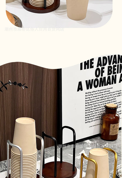 High-value Paper Cup Holder Disposable Cup Taker Desktop Coffee Table Storage Rack Tea Cup Coffee Cup Cup Holder