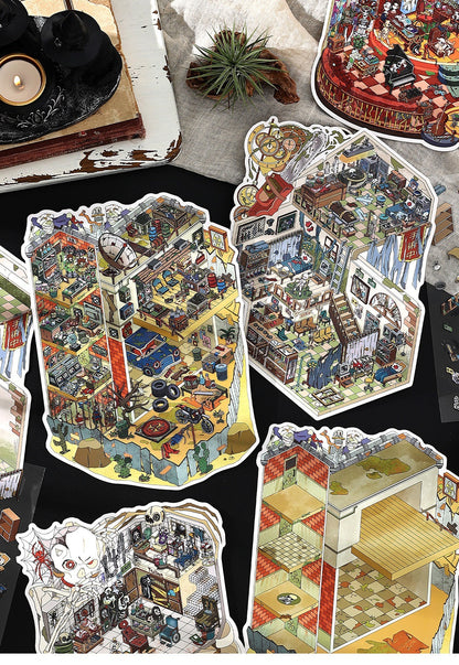 Infeel.Me Extra Large Scenery Stickers Today's Business Hours Open - Part Twelve DIY Journal Scene Stickers