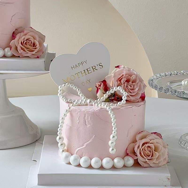Wholesale bouquet bow jewelry imitation pearl cake decoration bow chain Valentine's Day accessories accessories decoration