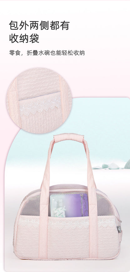 Lace Cat Bag Cat Bag Small Dog Pet Bag Breathable Dog Bag Portable Cat Bag Shoulder Pet Backpack