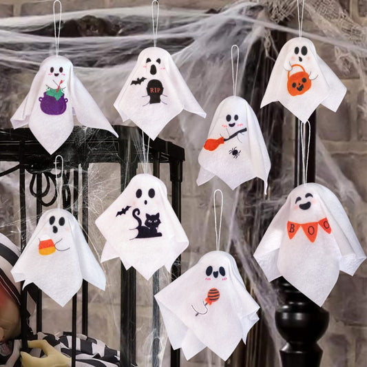 Halloween Props Haunted House Bar KTV Ghost Hanging Ghost Small Hand Puppet Hanging Ghost Color Hanging Ghost Decoration Props
