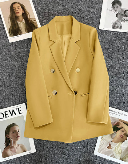 Orange Suit Jacket Women's 2025 Spring and Autumn New Korean High-end Temperament Popular Suit 22 Colors