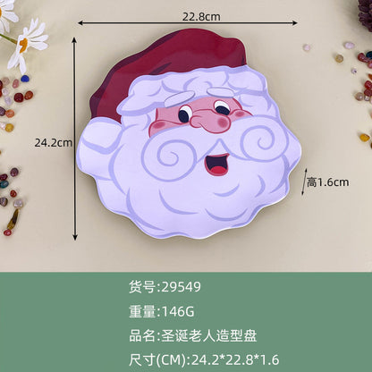 Wanshan melamine plate factory wholesale cross-border European and American dried fruit snack plate home creative pumpkin shape Christmas plate