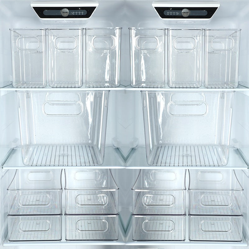 Transparent Storage Box Desktop Kitchen Cabinet Drawer Refrigerator Storage Box Acrylic Snacks Portable Storage Basket