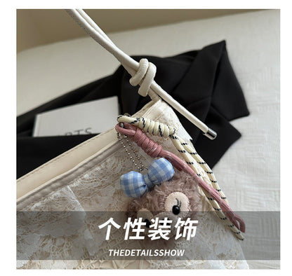 High-Looking and Large-Capacity Women's Small Square Bag 2025 Summer New Fashion Cute Lace Armpit Bag Commuter Shoulder Bag